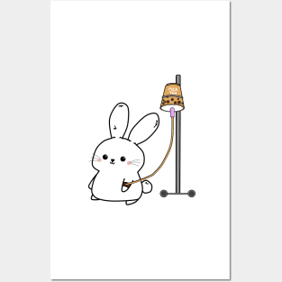 Bubble Tea Baby Bunny Posters and Art